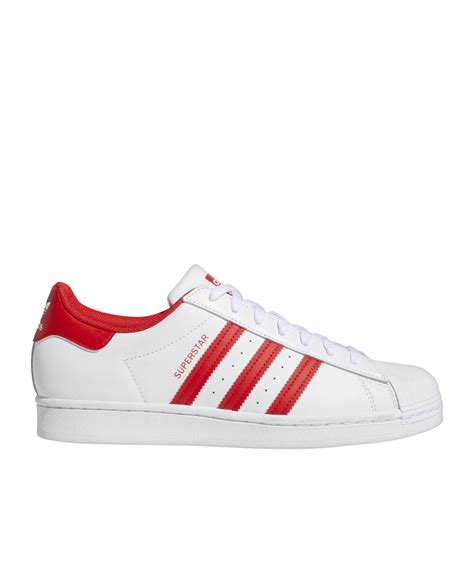 adidas schlappe weiß rot|Rote adidas Superstar .